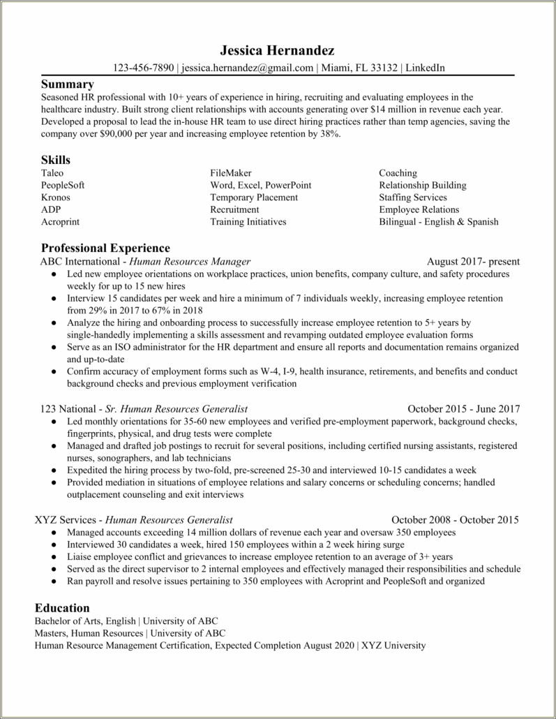 Resume For Multiple Types Of Jobs