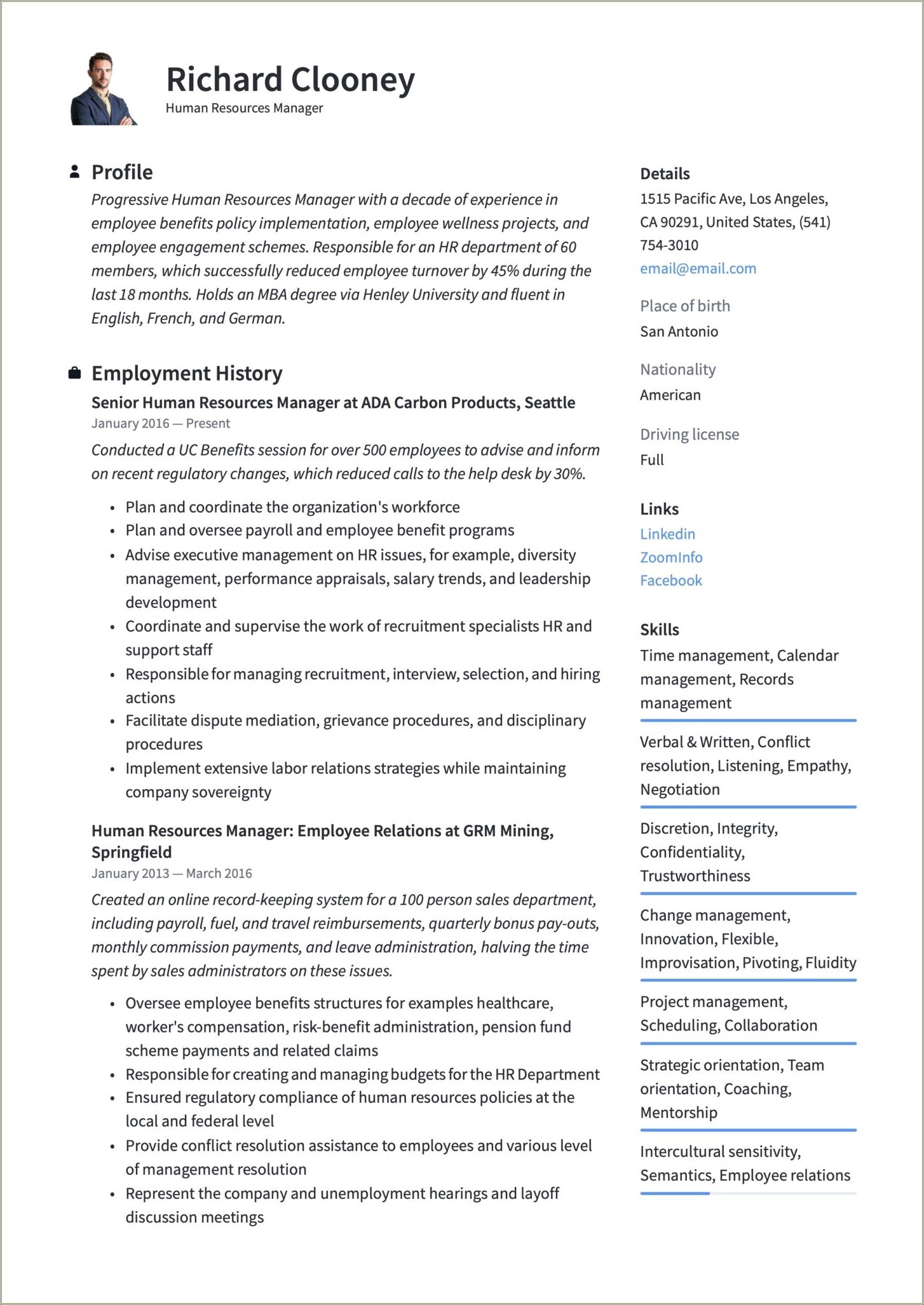 Resume For Office Manager In It Hr & Admin