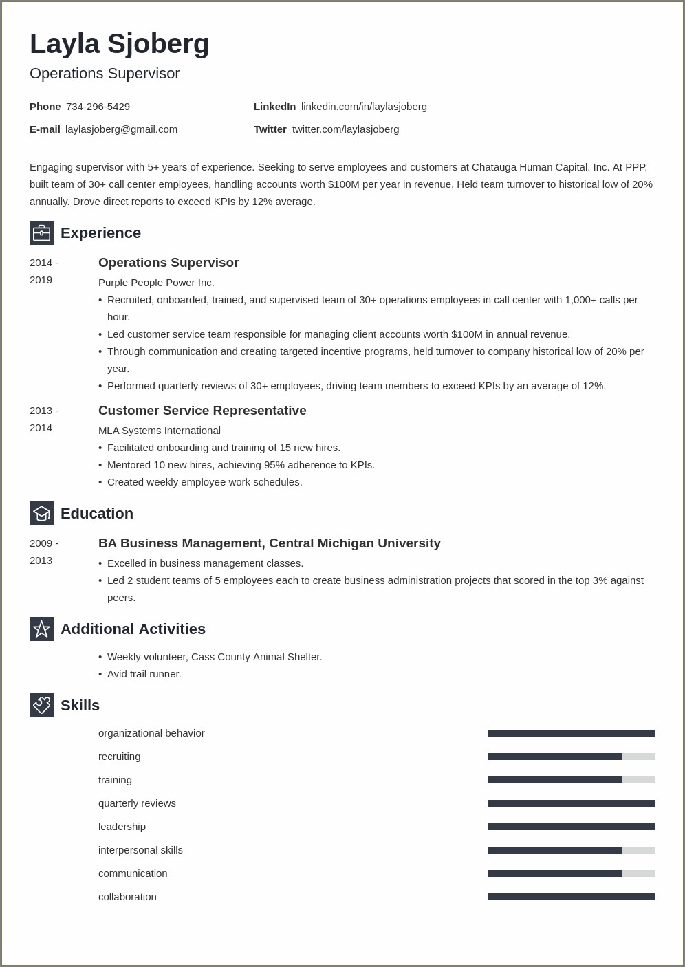 Resume For Operations Manager Over 50
