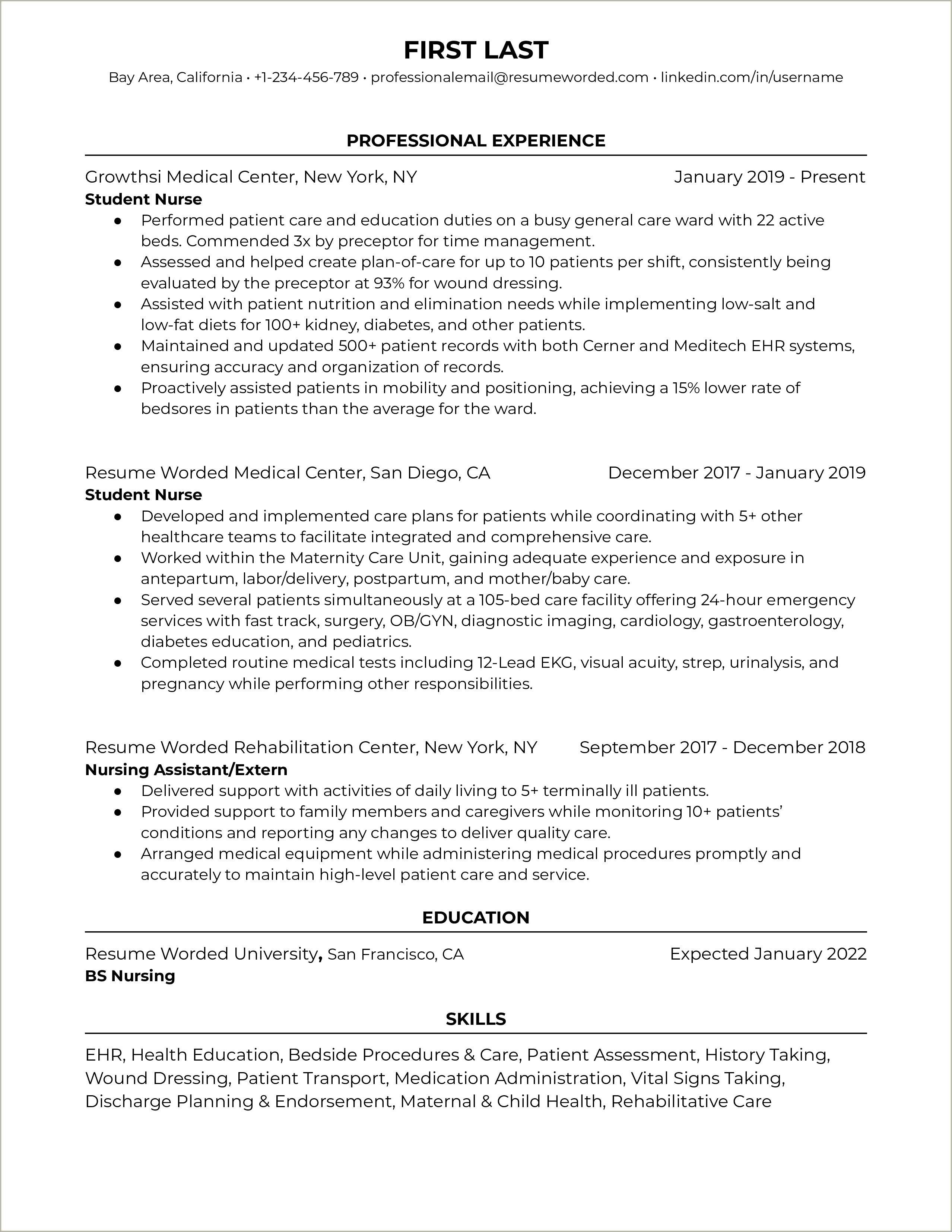 Resume For Patient Transporter No Experience