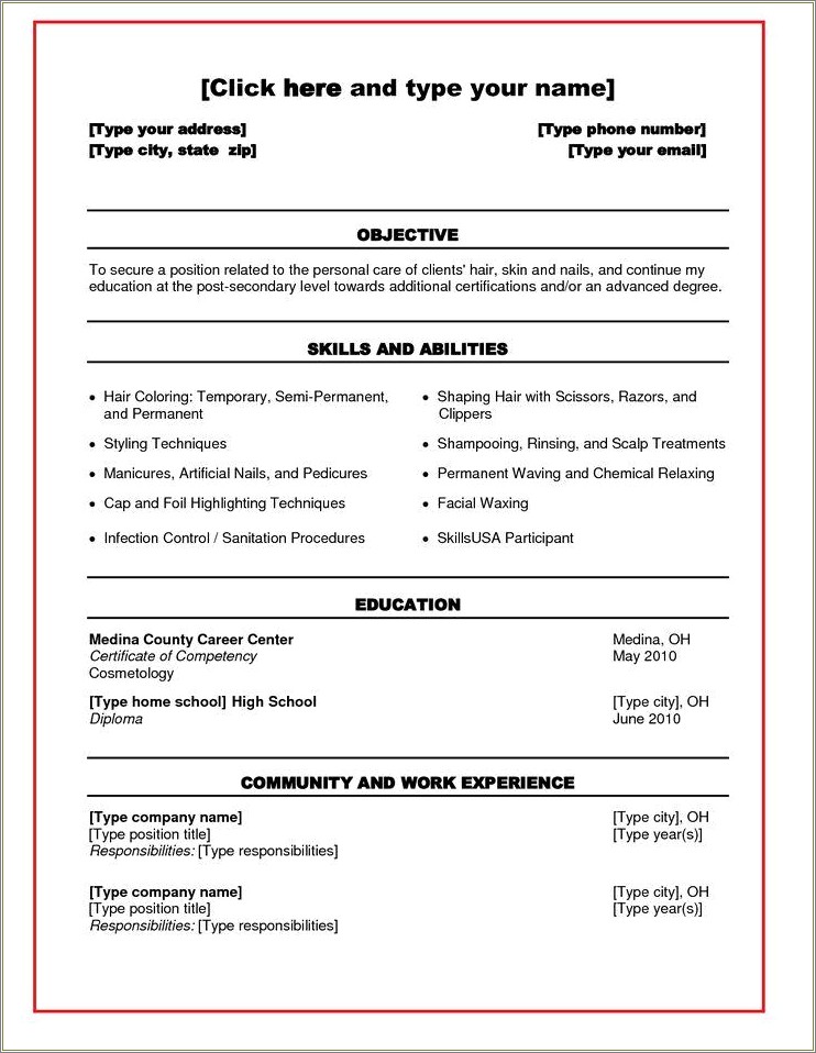 Resume For People With High School Diploma