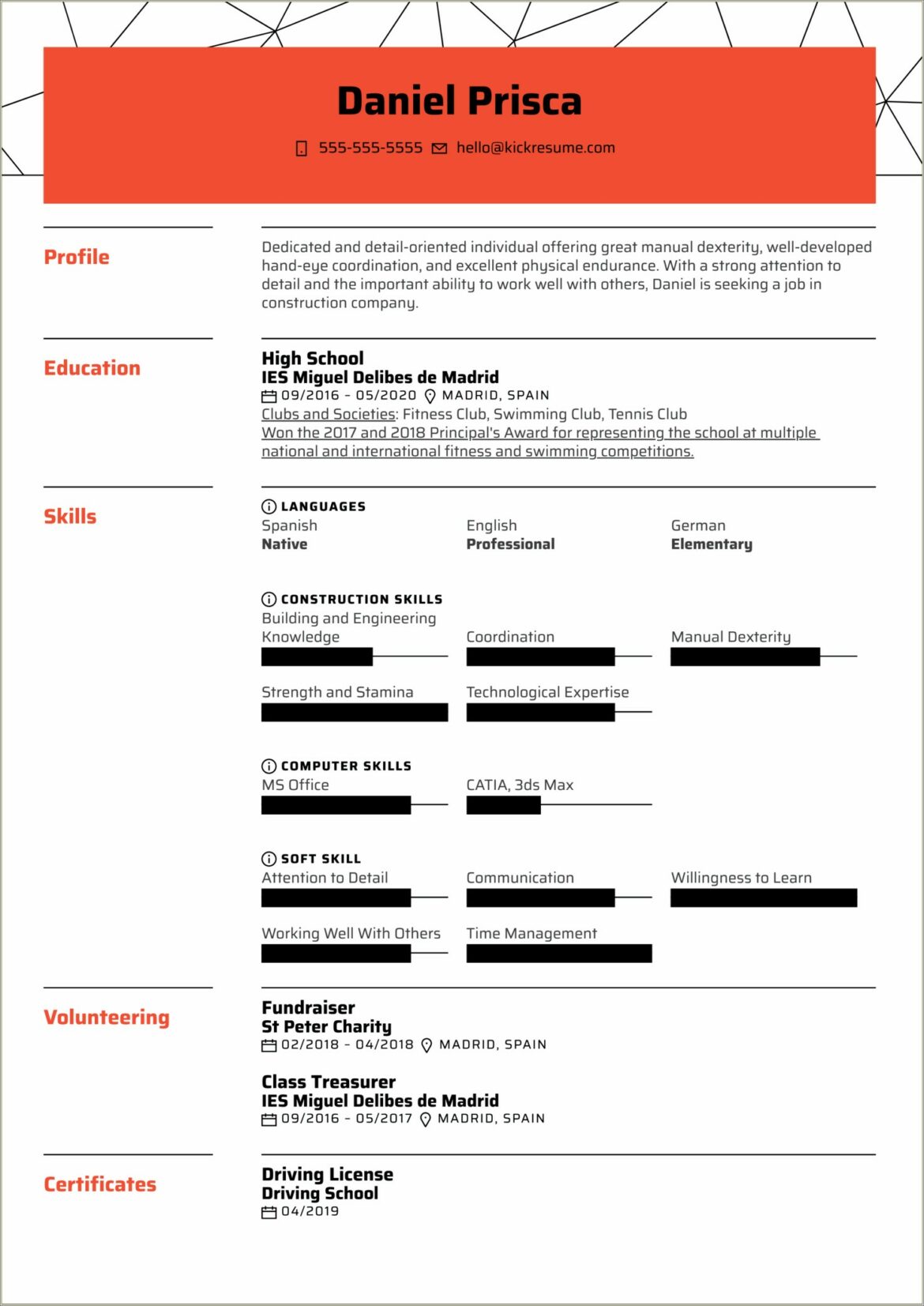 Resume For Person With No Experience