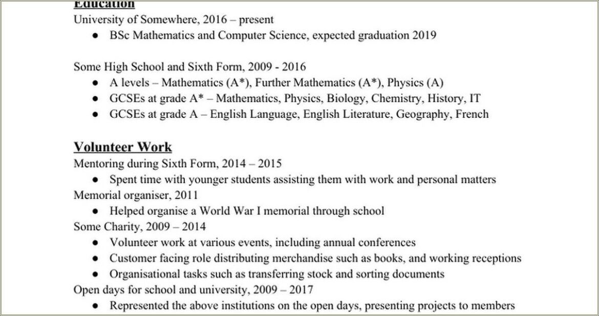 Resume For Teenager First Job Reddit