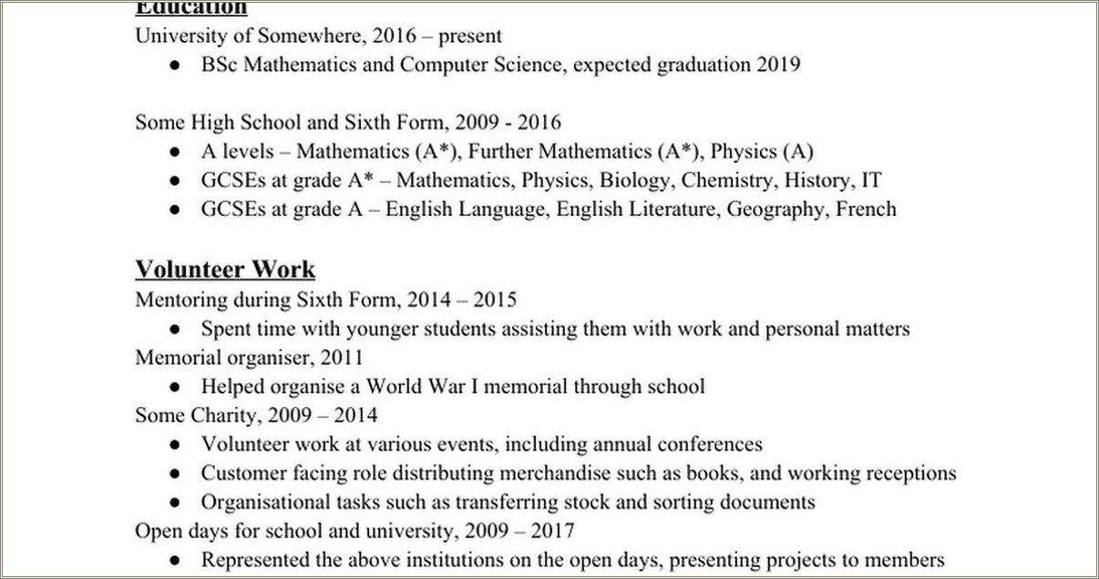 Resume For Teenager First Job Reddit