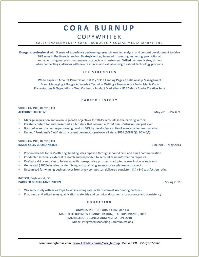 Resume For Writer With No Job Experience