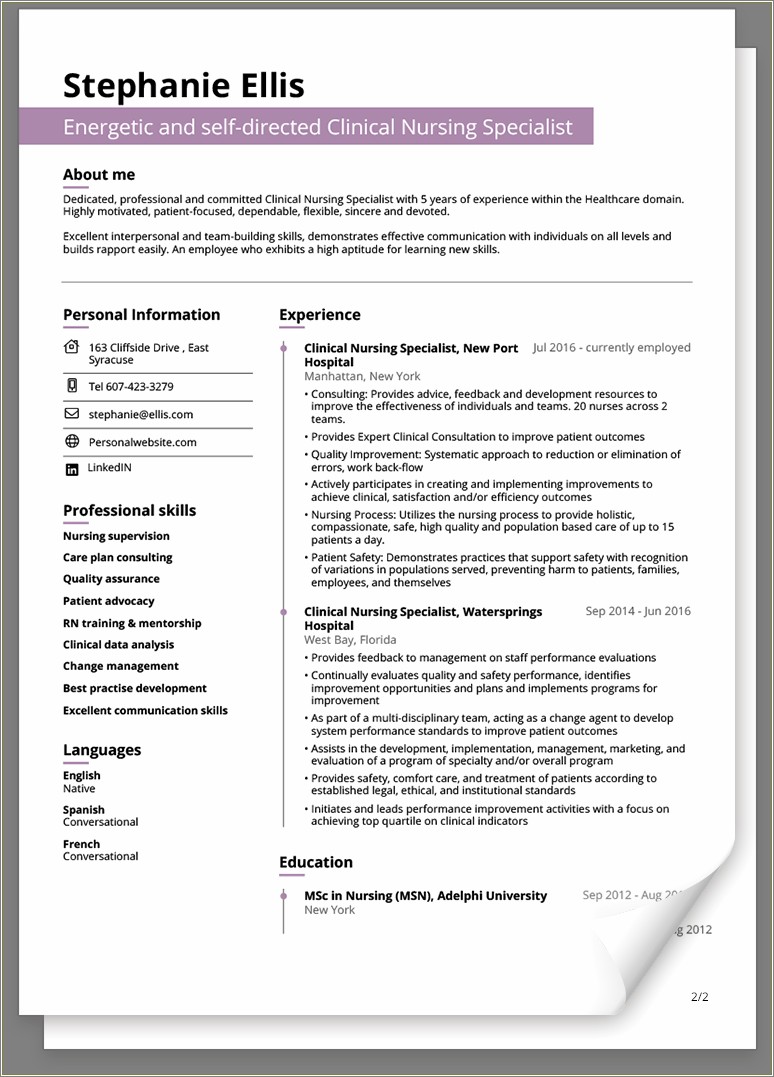 Resume Format After First Job Pdf