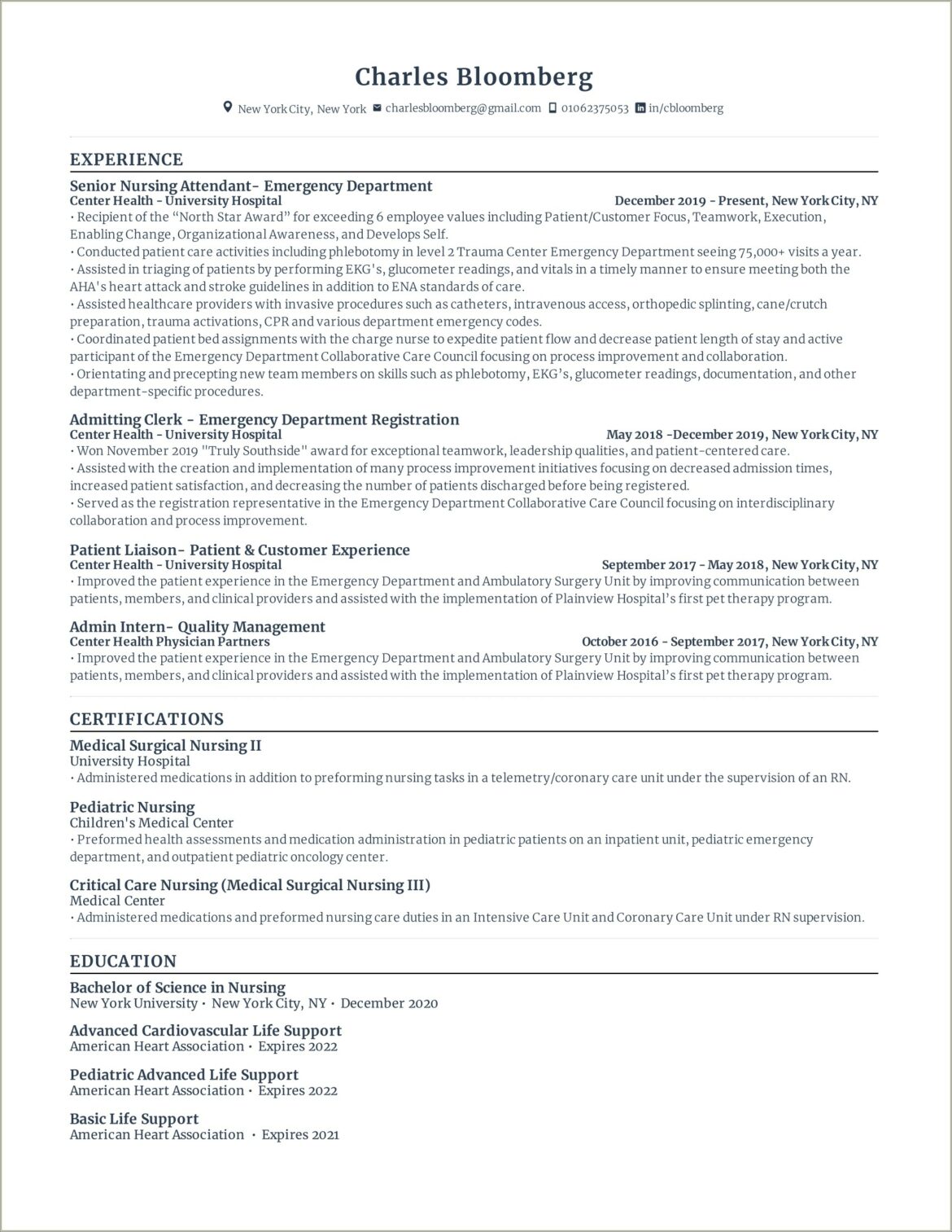 Resume Format Examples 2018 Medical Science Liaison