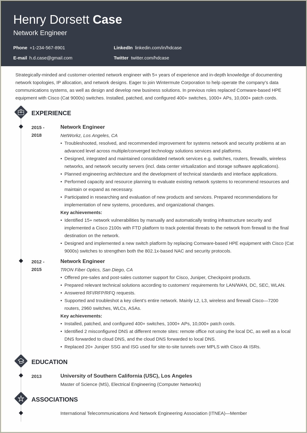 Resume Format For 1 Year Experience In Telecom