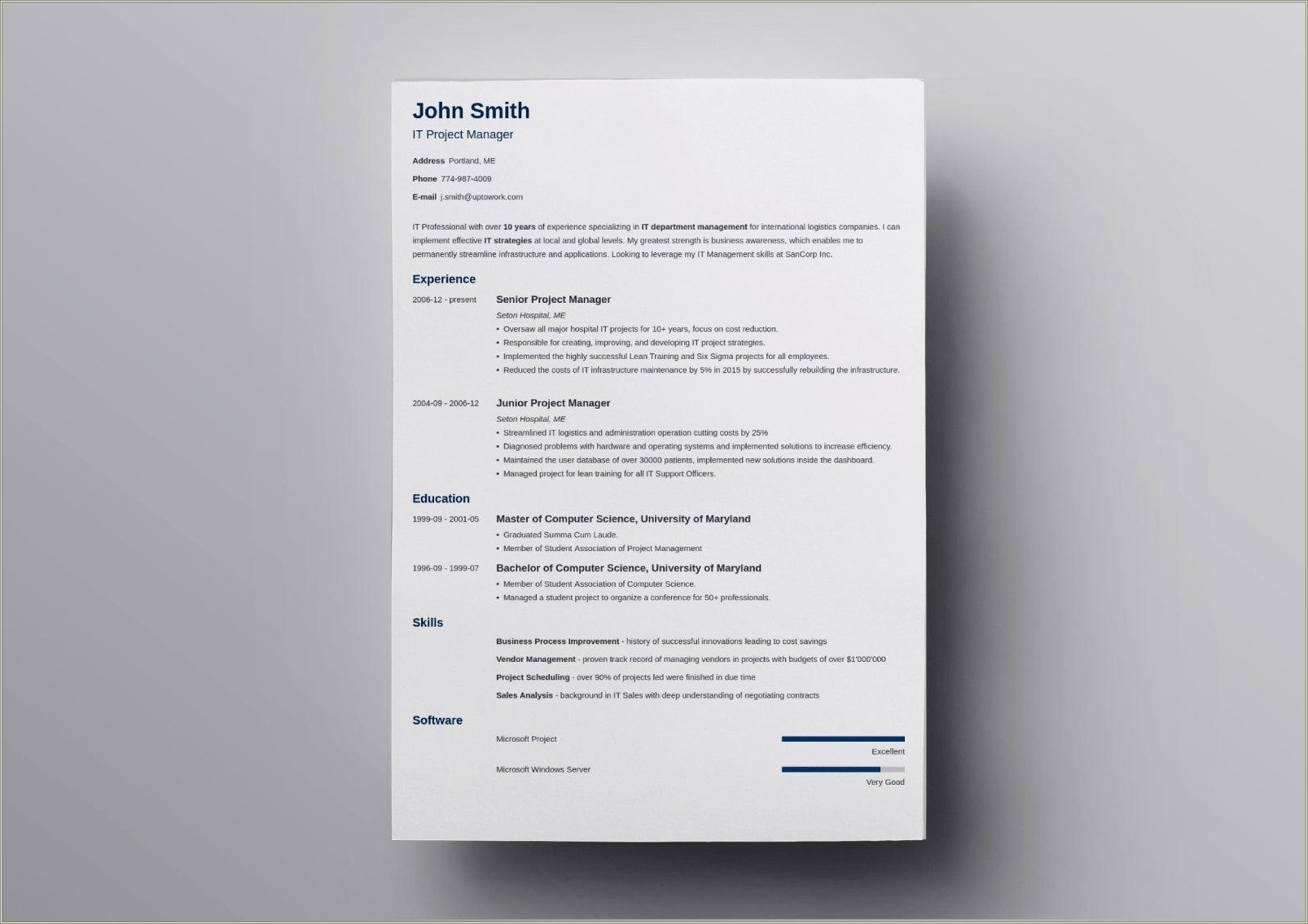 Resume Format In Word For Autofill Applications