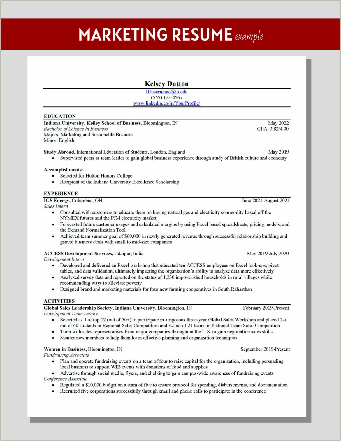 Resume Formatting 2019 Pr Marketing Examples