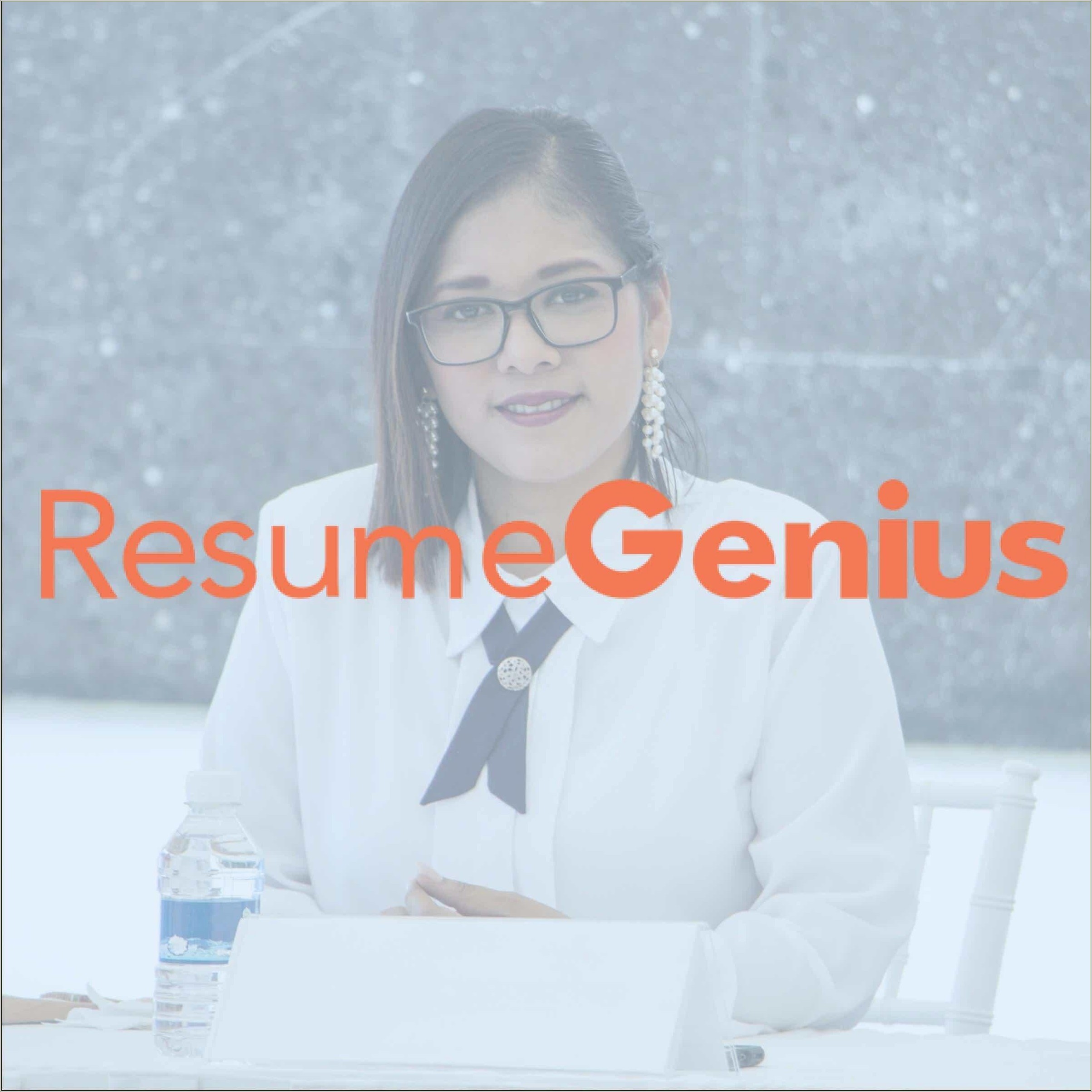 Resume Genius Cant Put In Skills