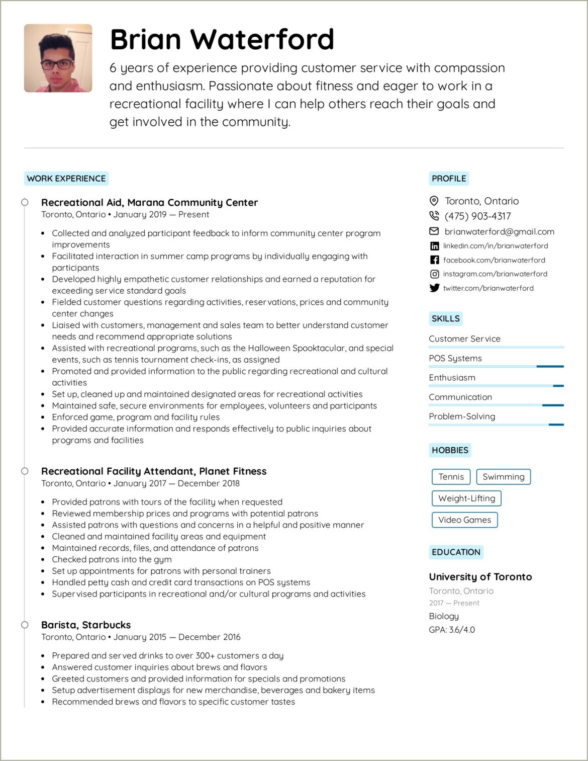 Resume Goals For Customer Service Work