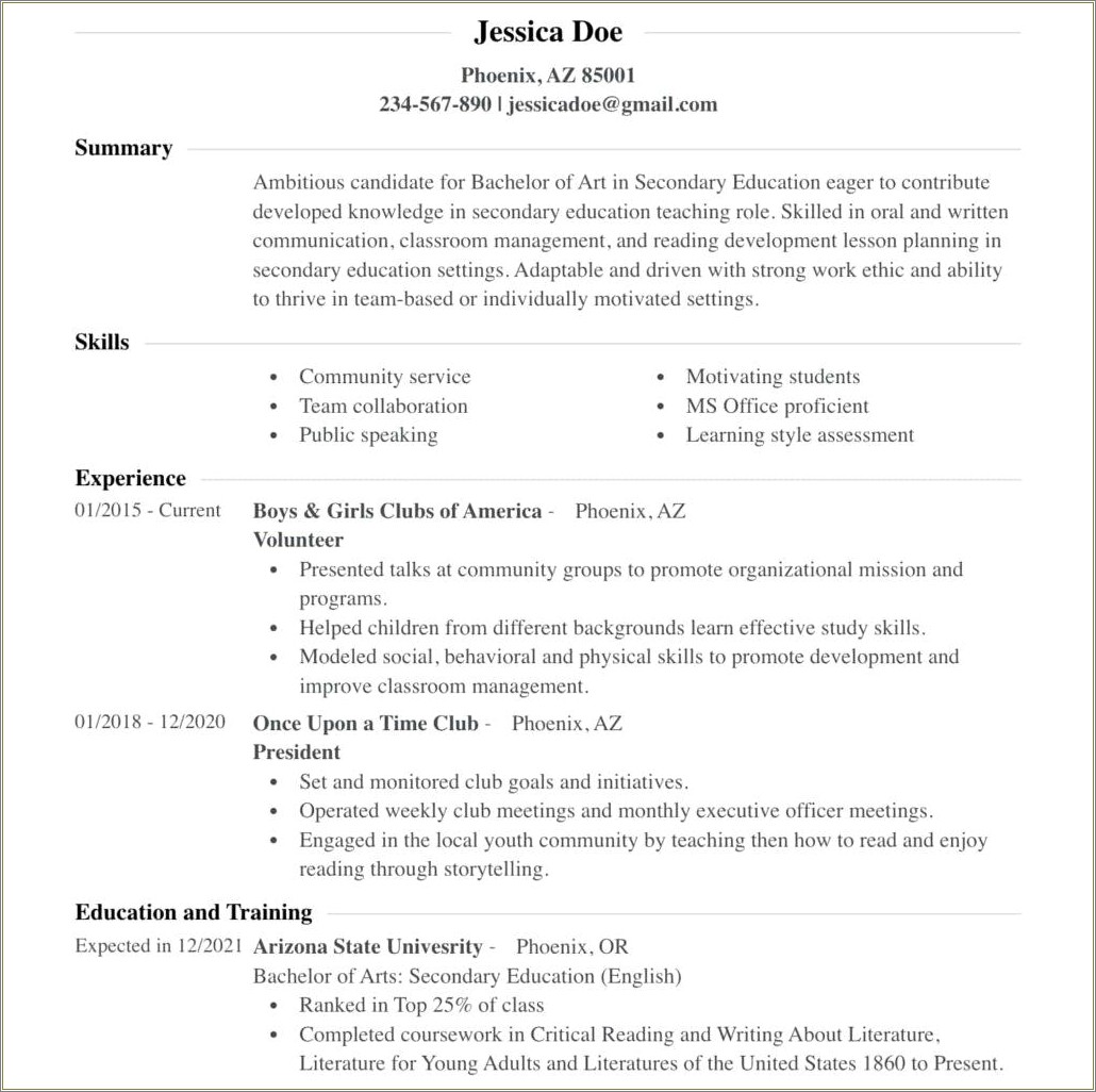 Resume Headeline For Someone Without Much Experience