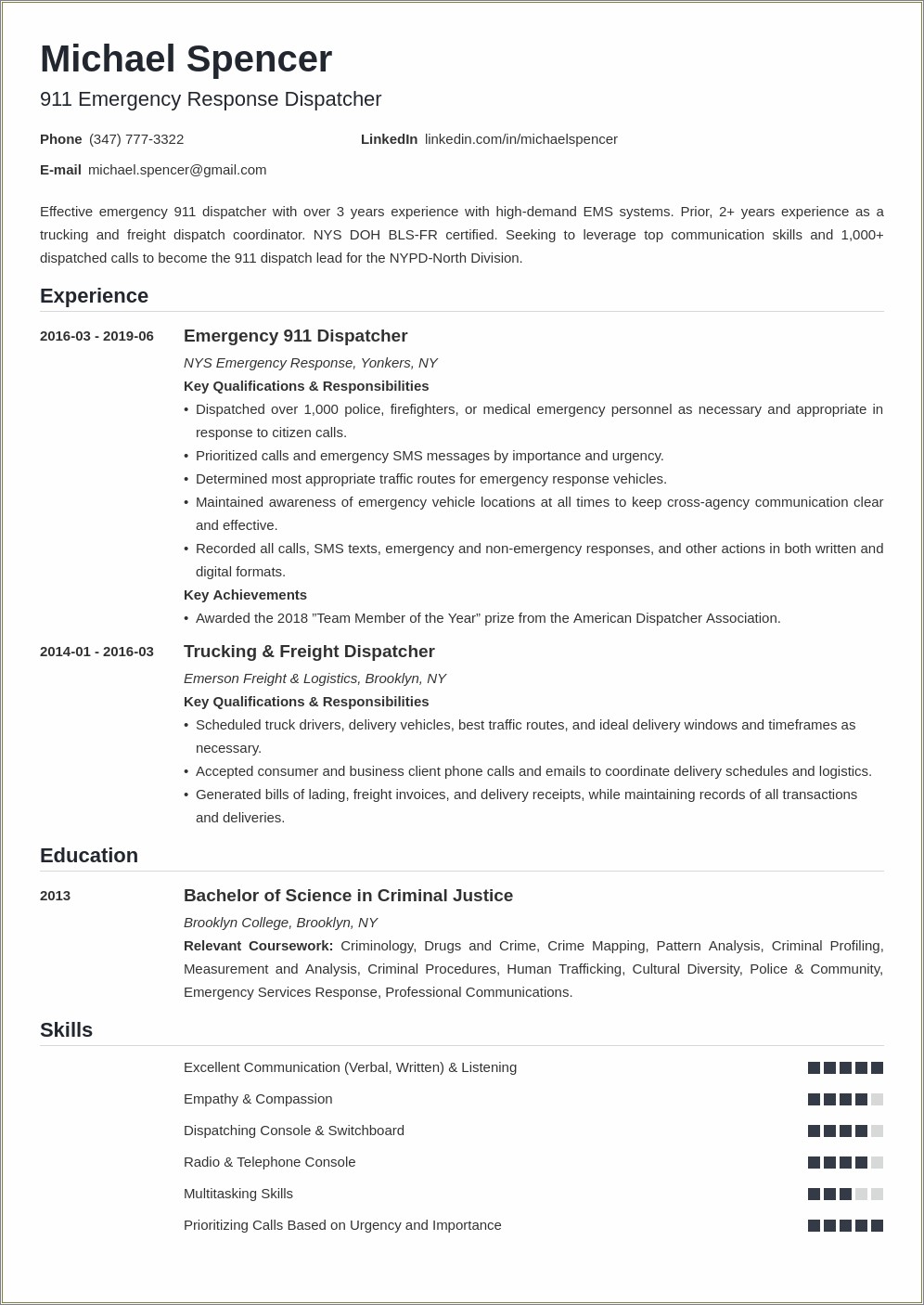 Resume Help Personal Statement Examples Public Safety