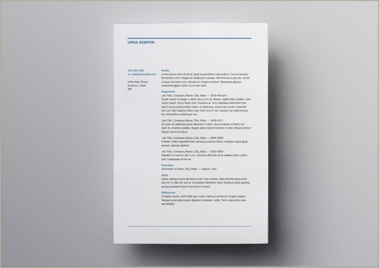 Resume Job White Font Sencond Page