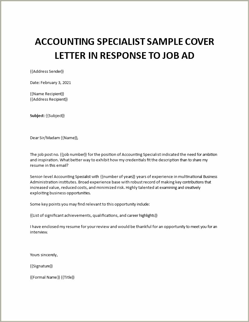 Resume Letter Examples For Experienced I.t