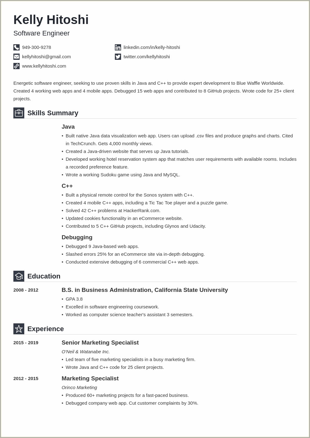 Resume Objective Example For Career Change