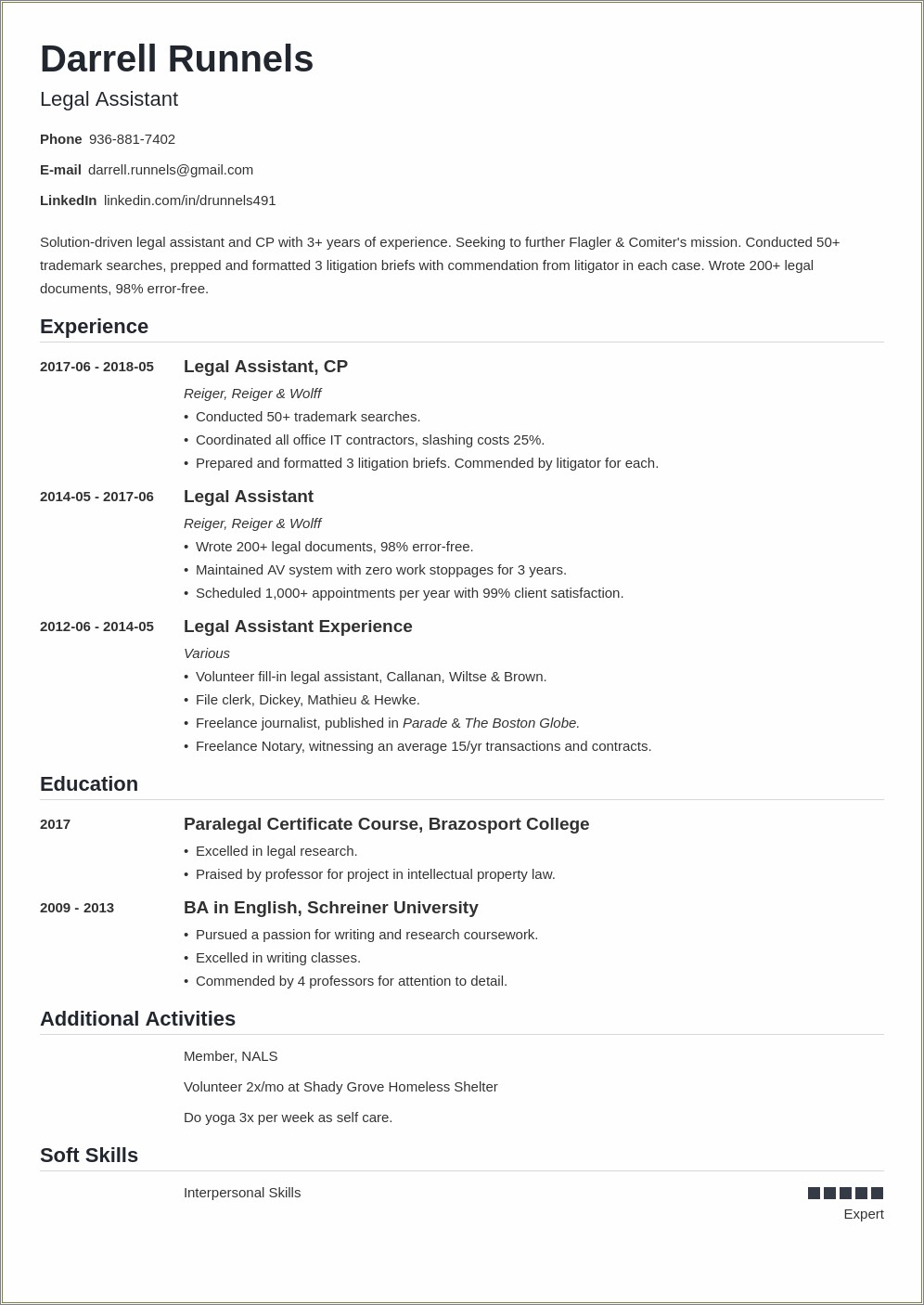 Resume Objective Examples For Creative Assistant