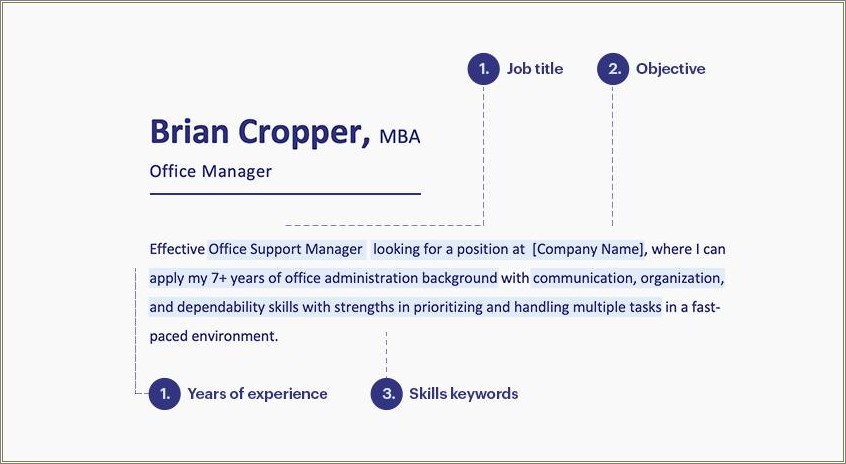 Resume Objective Examples For Office Jobs