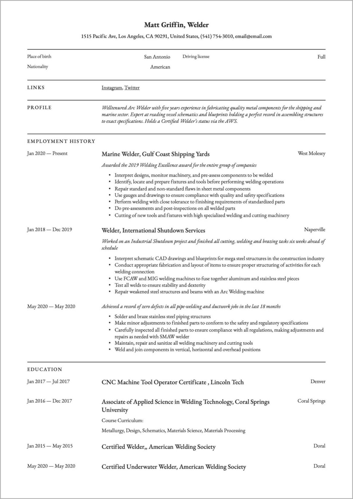 Resume Objective For A Mining Job