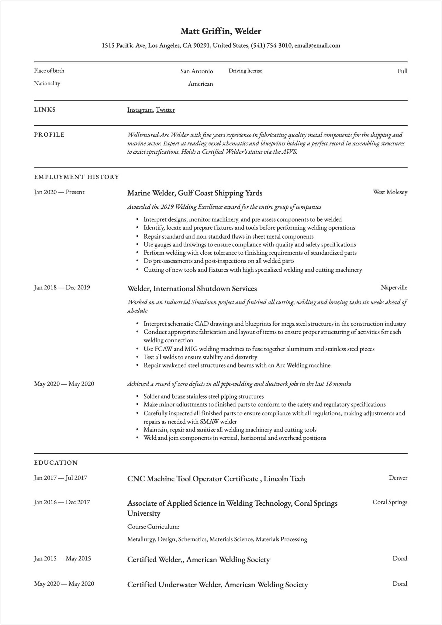 Resume Objective For A Mining Job