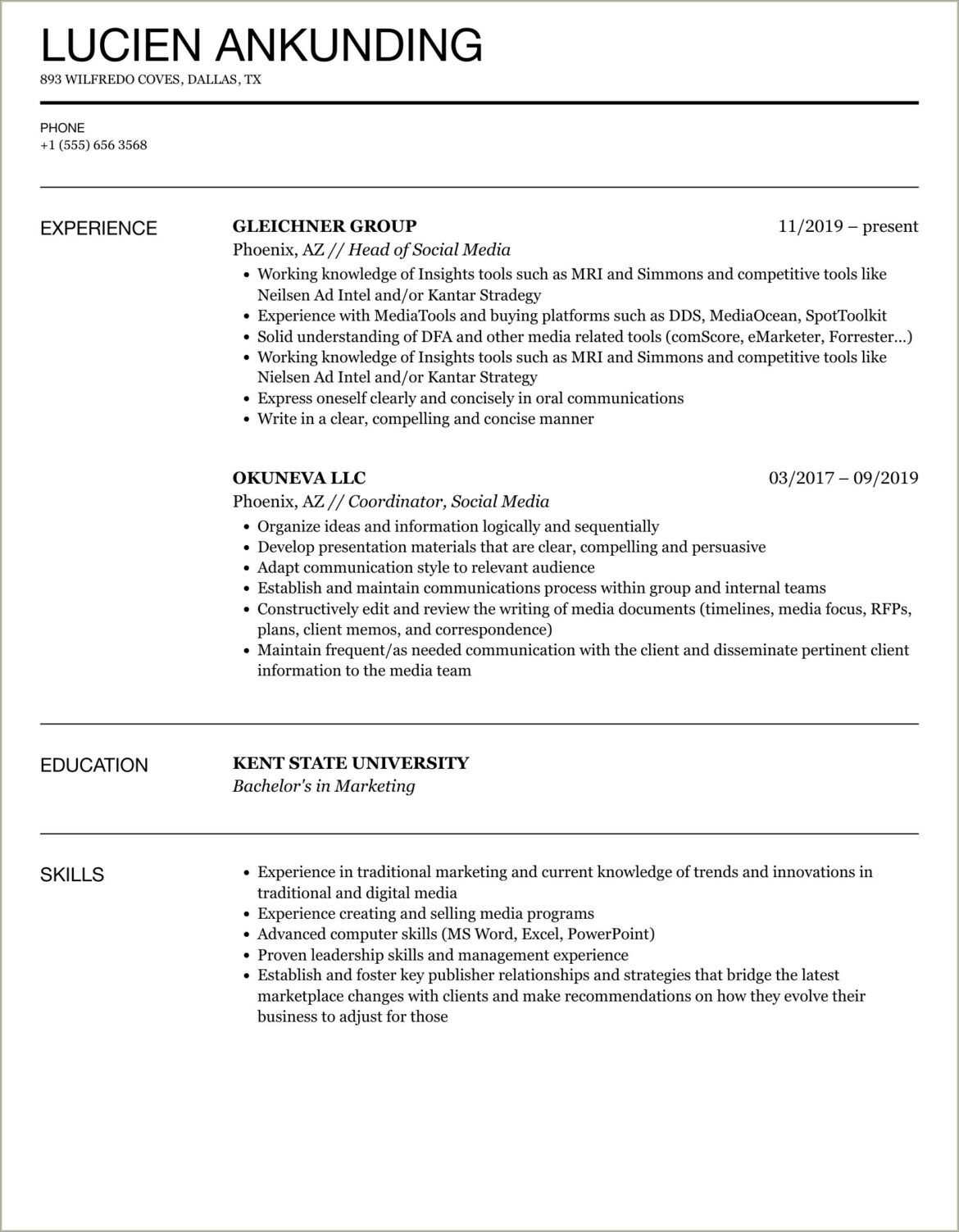 Resume Objective For Aspiring Social Media Organizers