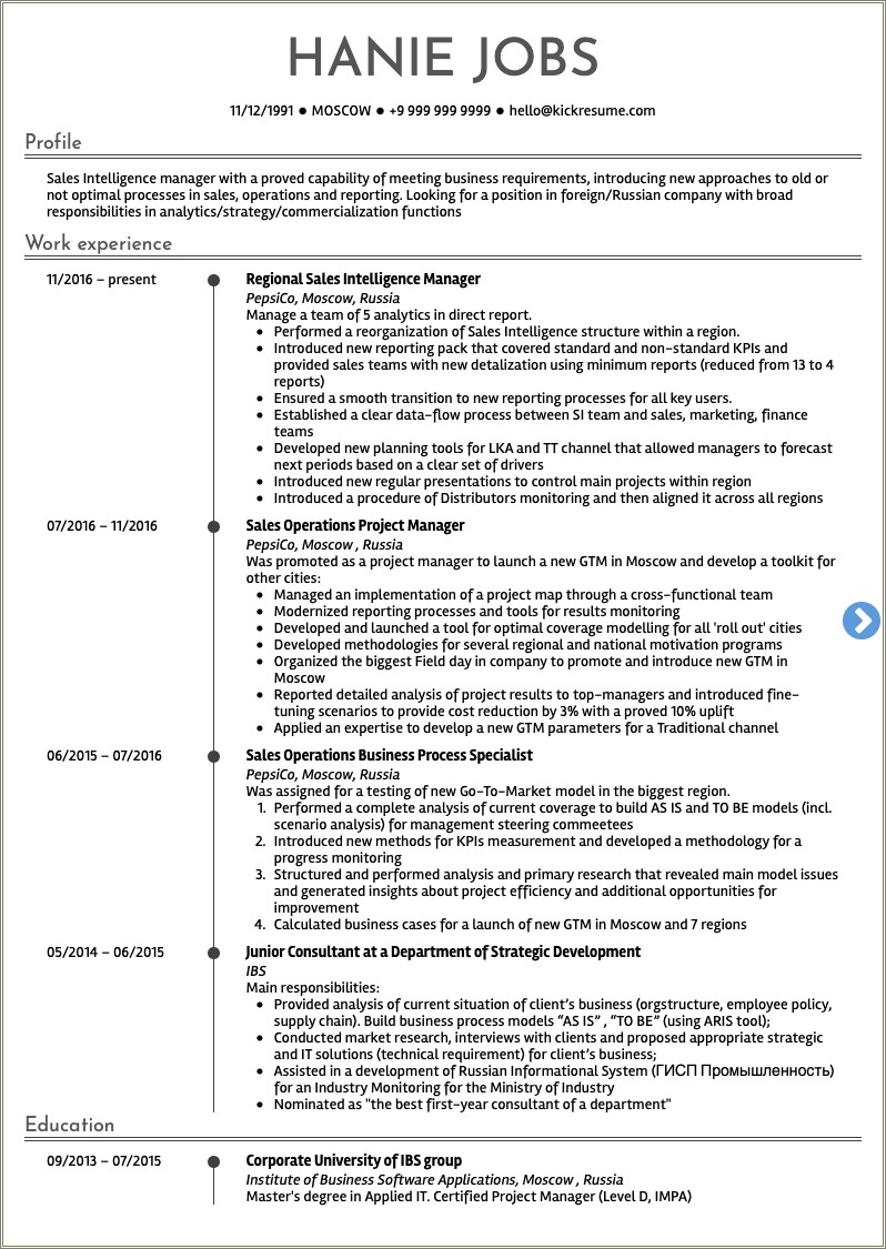 Resume Objective For Catering Sales Position