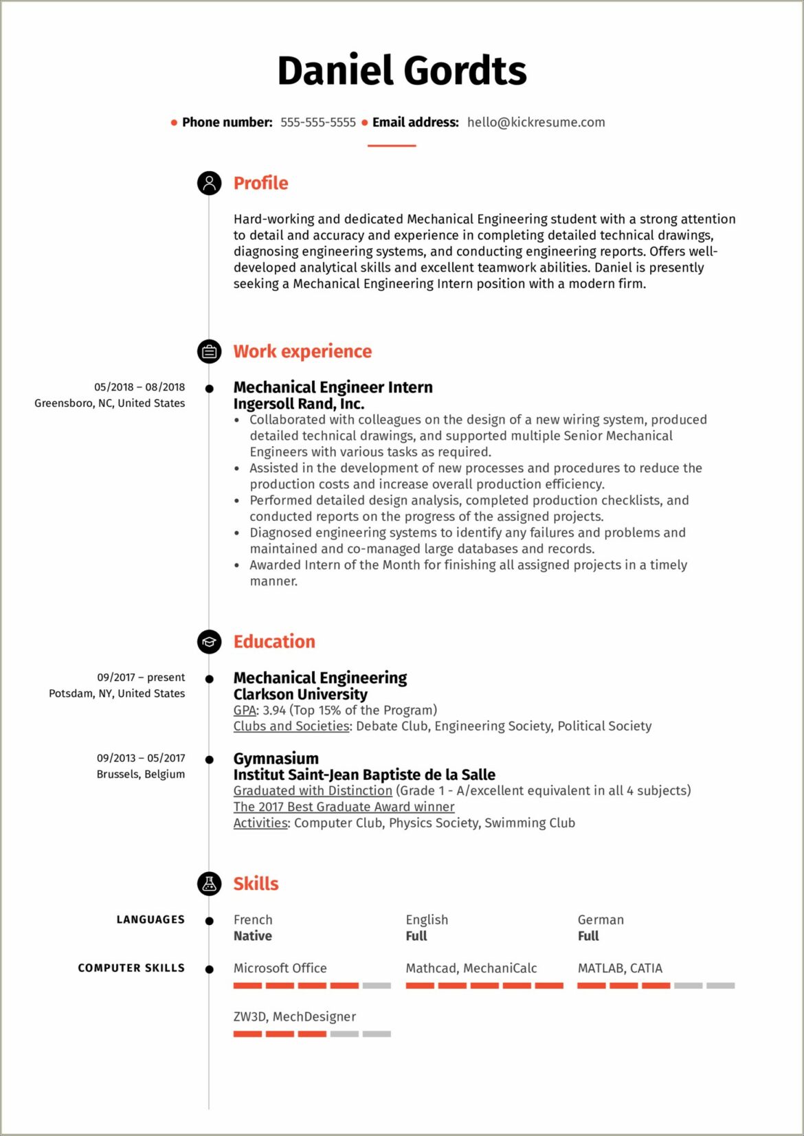 Resume Objective For Entry Level Mechanical Engineer