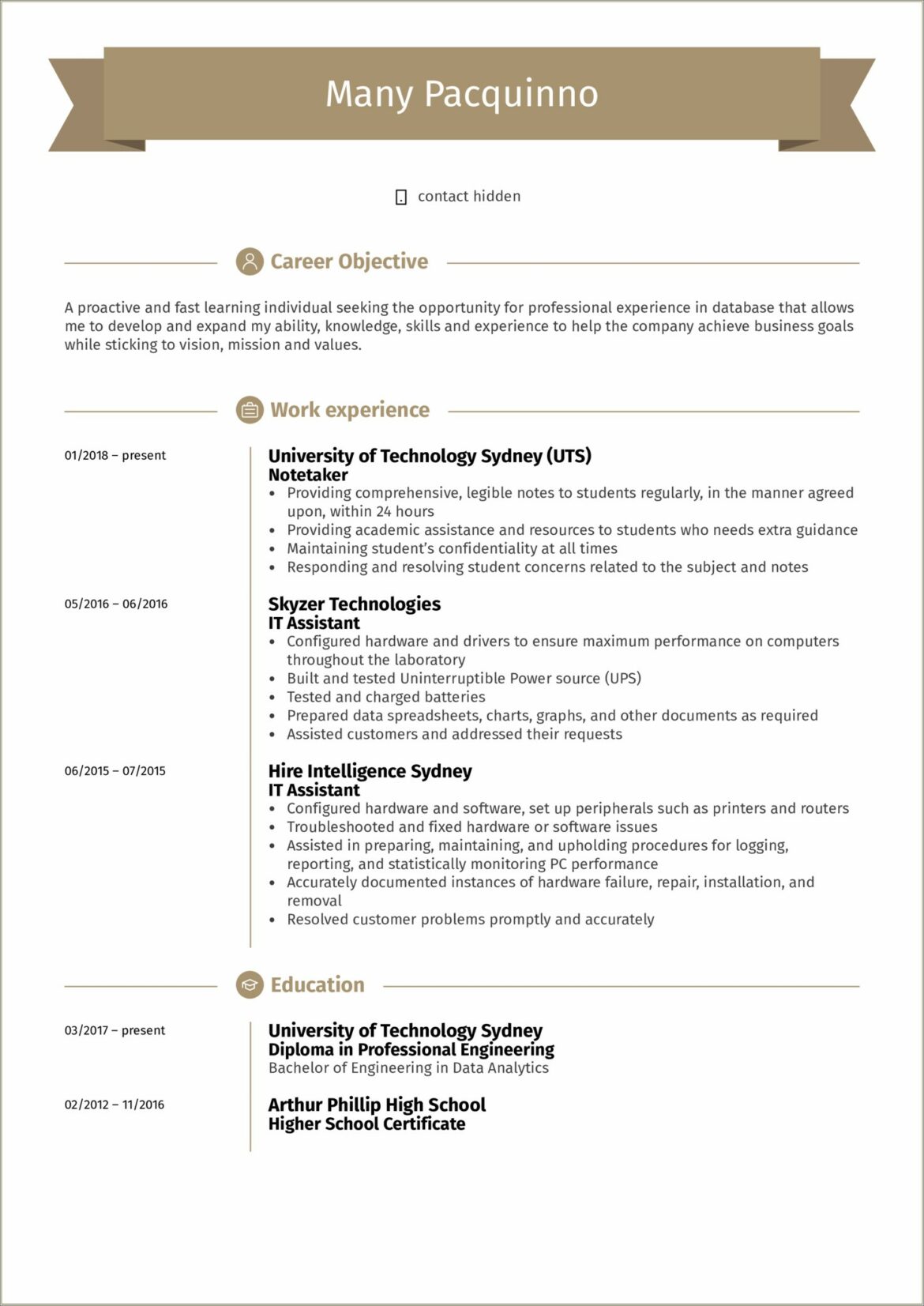 Resume Objective For Student Assistant Position