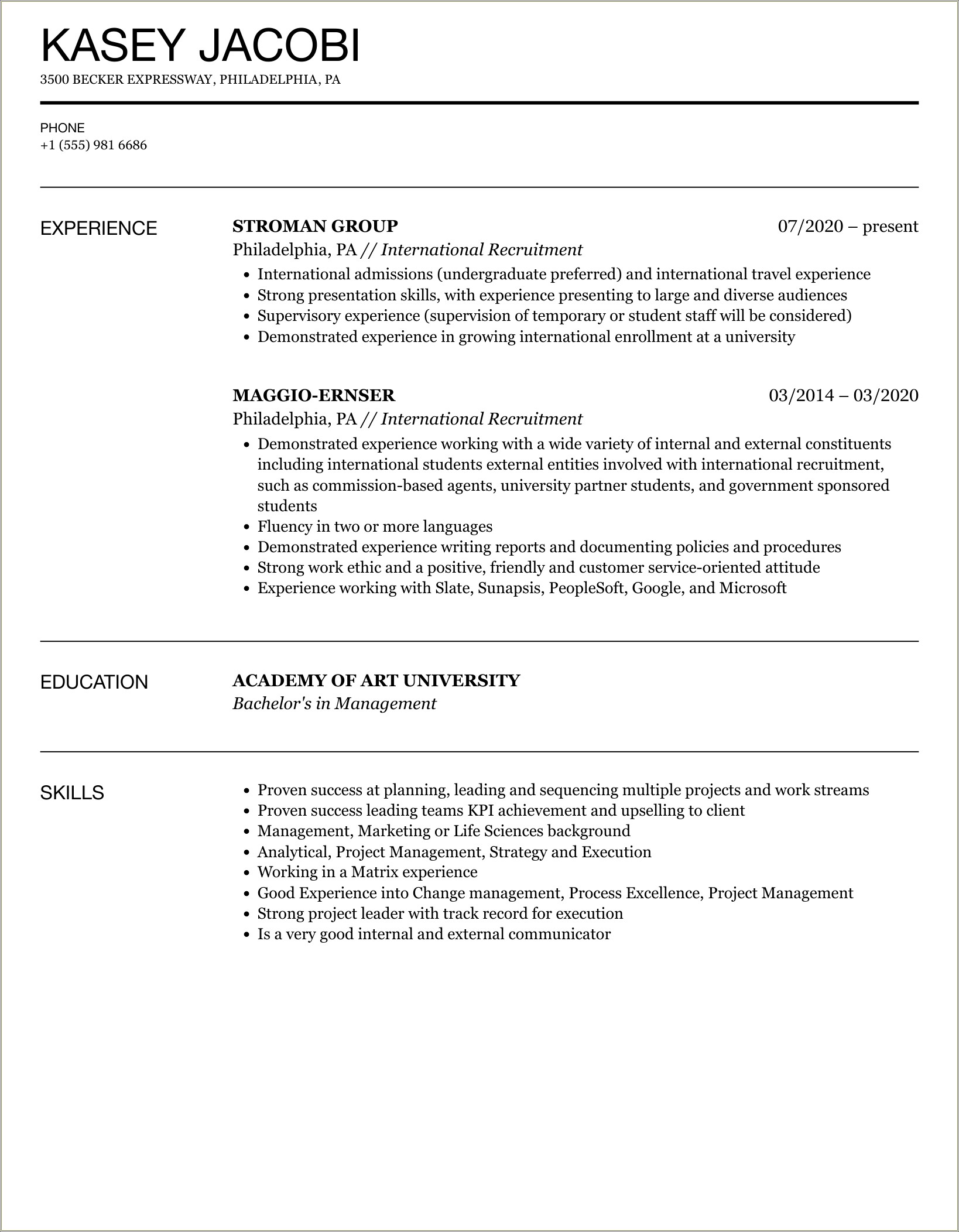 Resume Objective For Temporary Summer Job