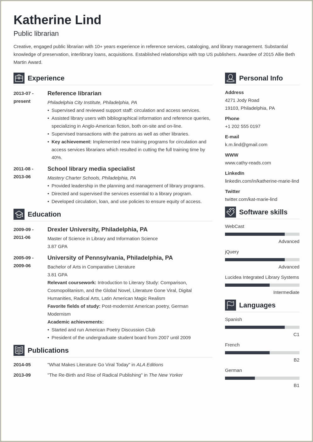 Resume Objective For Working In A Library