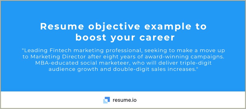 Resume Objective Ideas For Career Growth