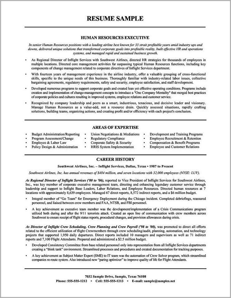 Resume Objective Ideas For Human Resources