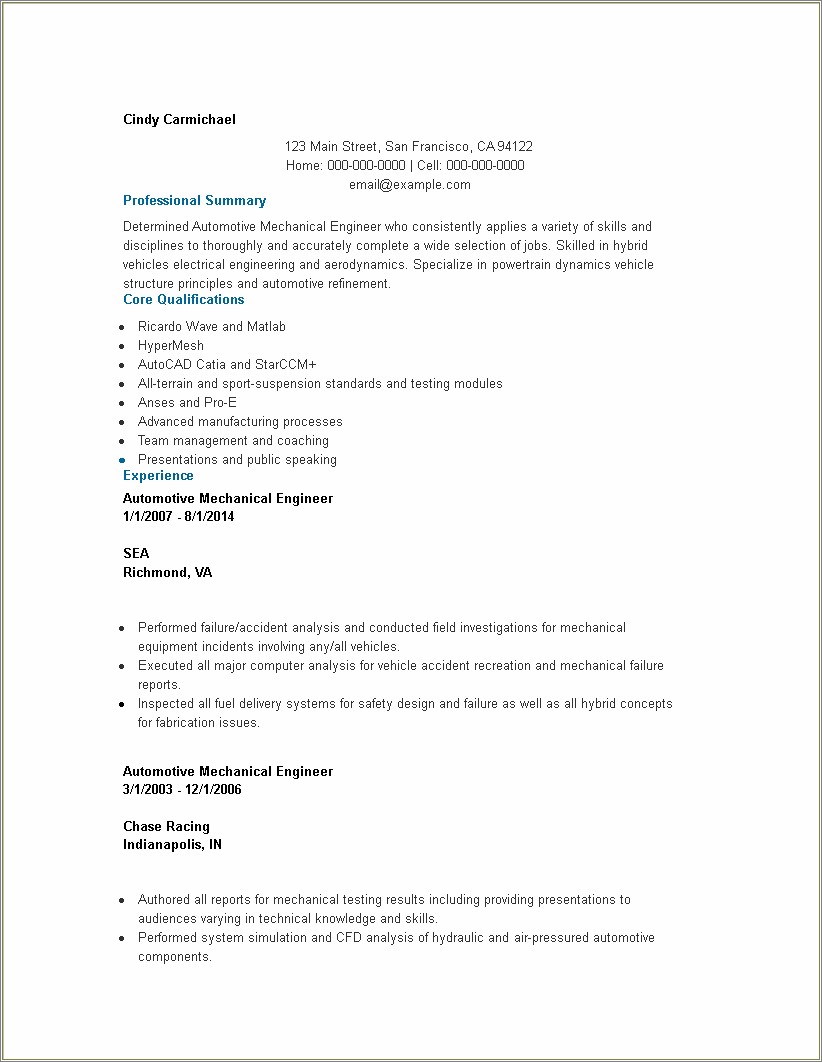 Resume Objective Mechanical Engineer Important Or Not