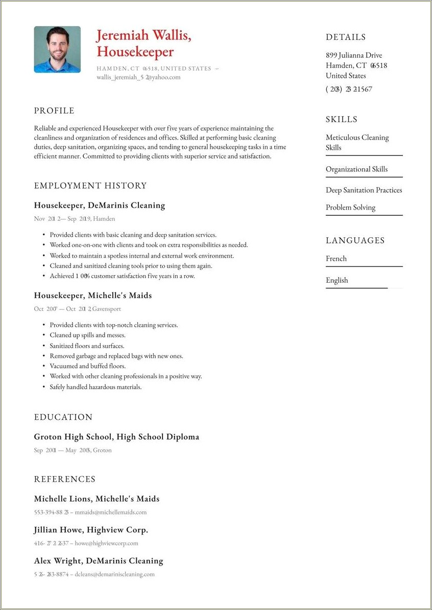 Resume Objective Sample For Domestic Helper