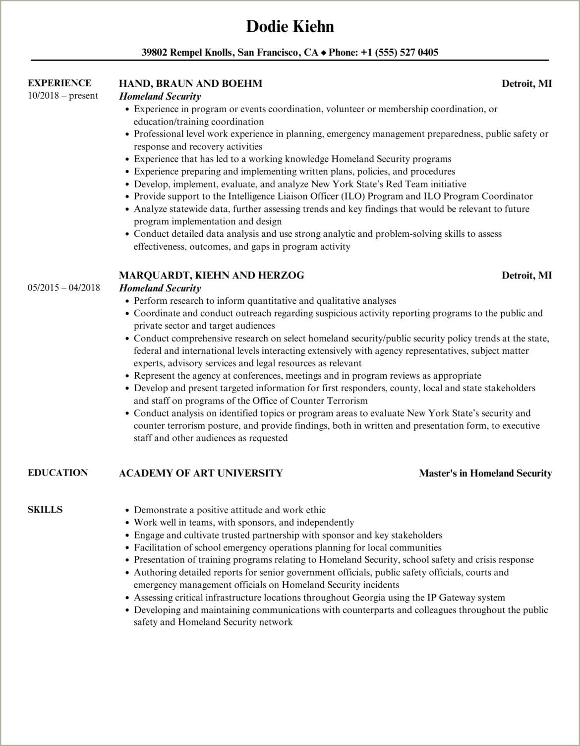 Resume Objective Statement Examples For Criminal Justice