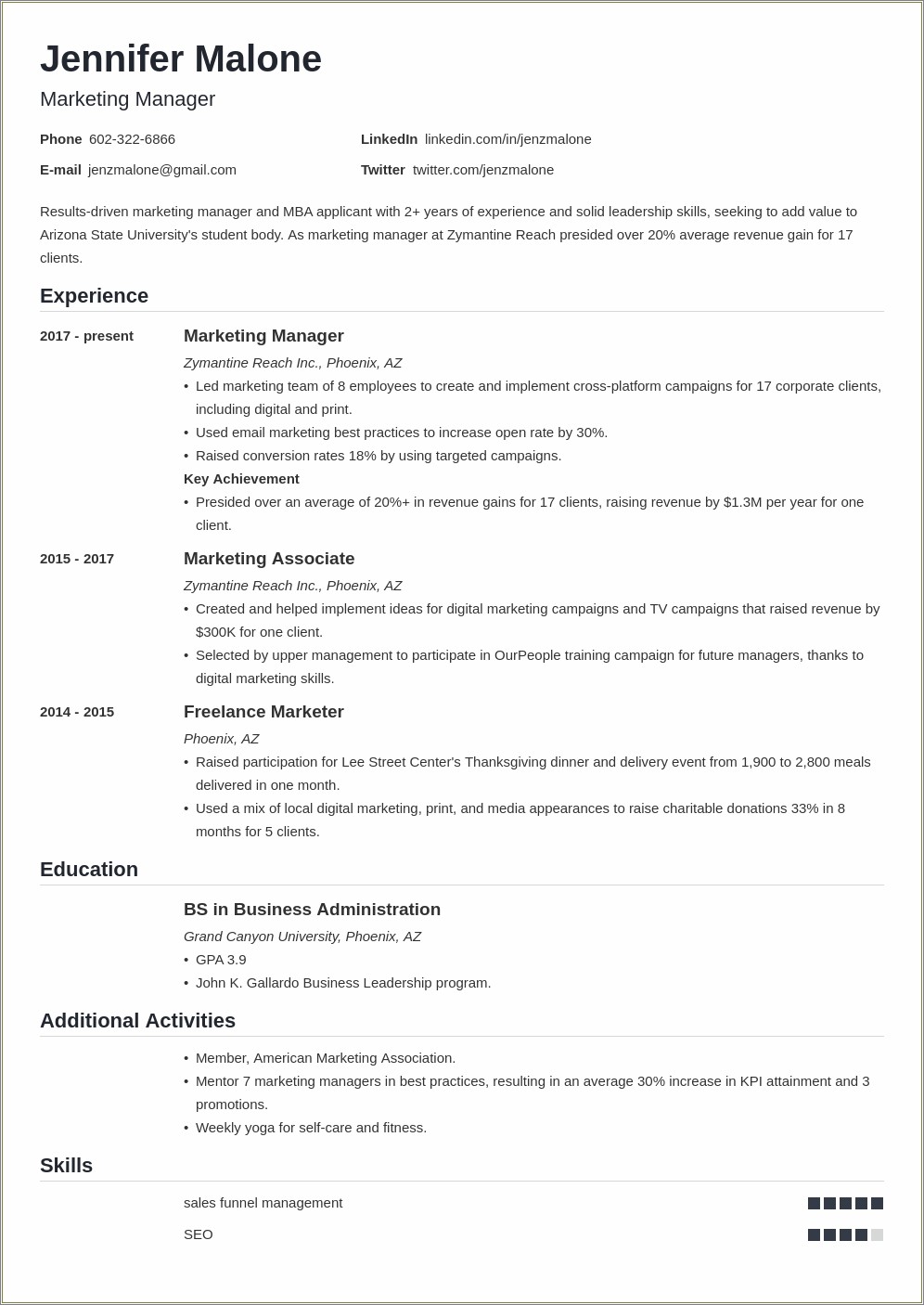 Resume Objective Statement For Mba Graduate