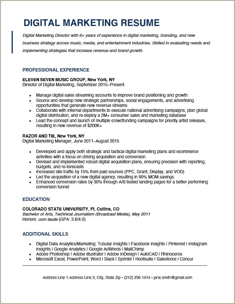 Resume Objective To Grow In A Professional