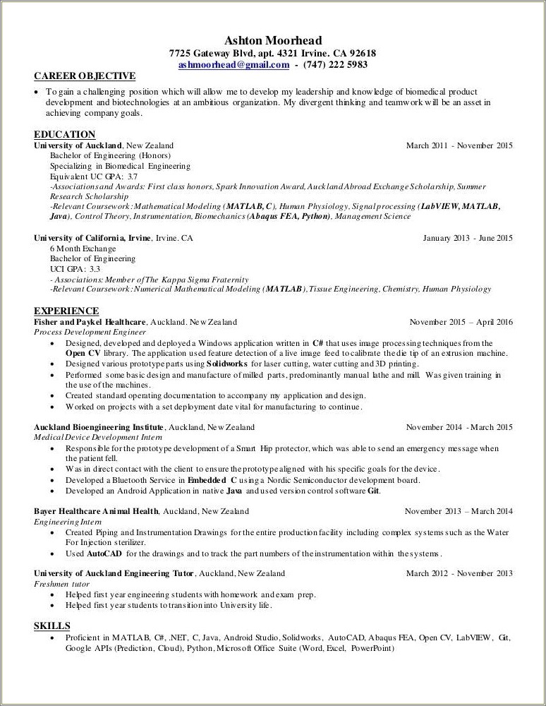 Resume Objective Used For Working With Numbers