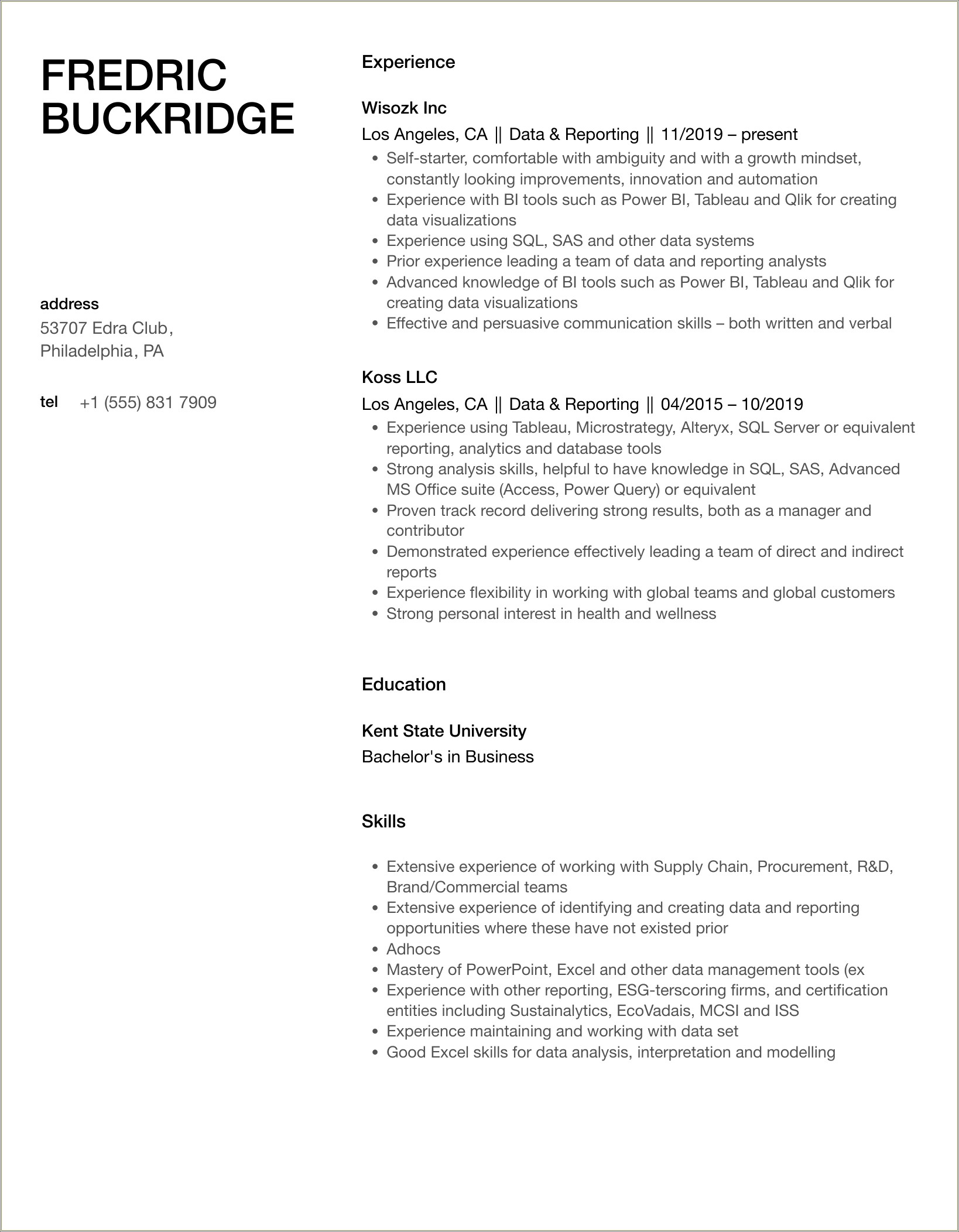 Resume Objectivevel No Prior Work Experience