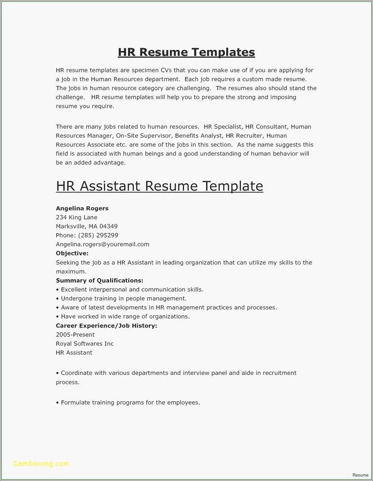 Resume Opening For An Art Related Job