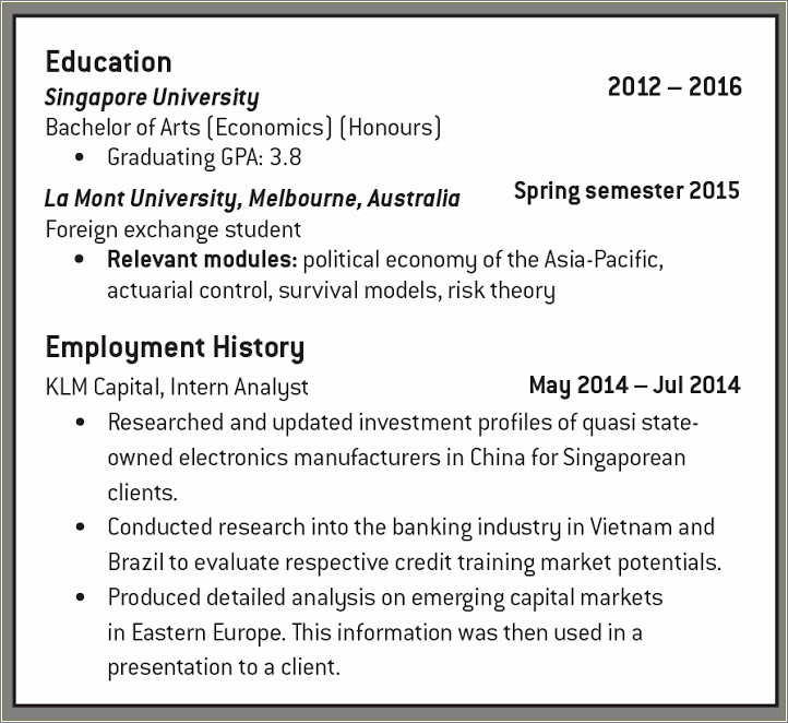 Resume Or Typed In Job History