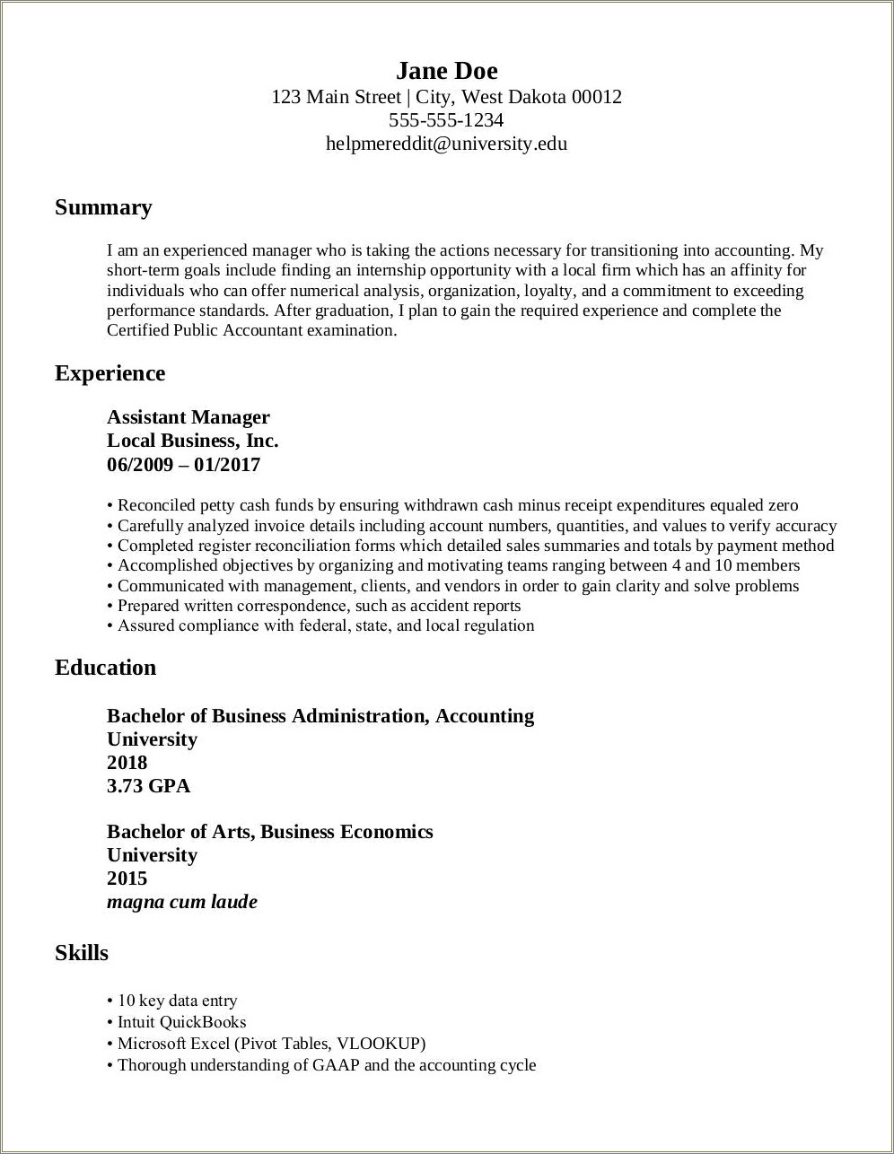 Resume Pdf Or Word Doc Redit