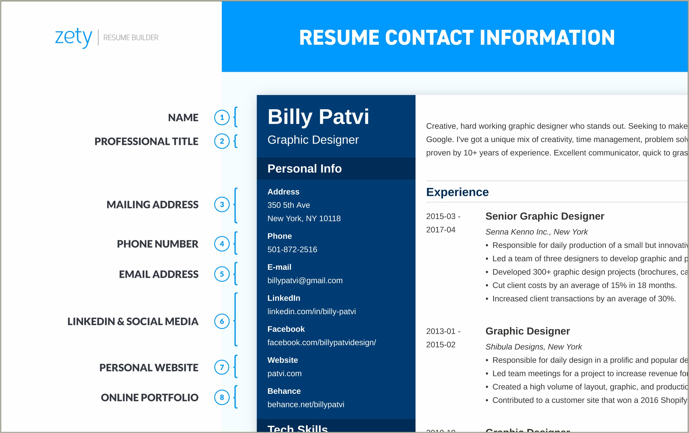 Resume Personal Number Or Job Number