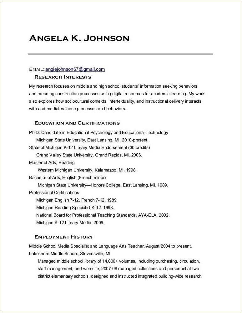 Resume Resources For High School Students