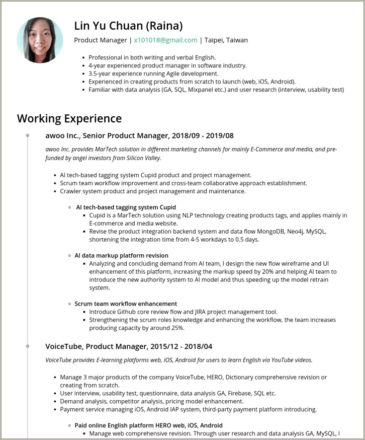 Resume Sample For 5 Year Experience Technology
