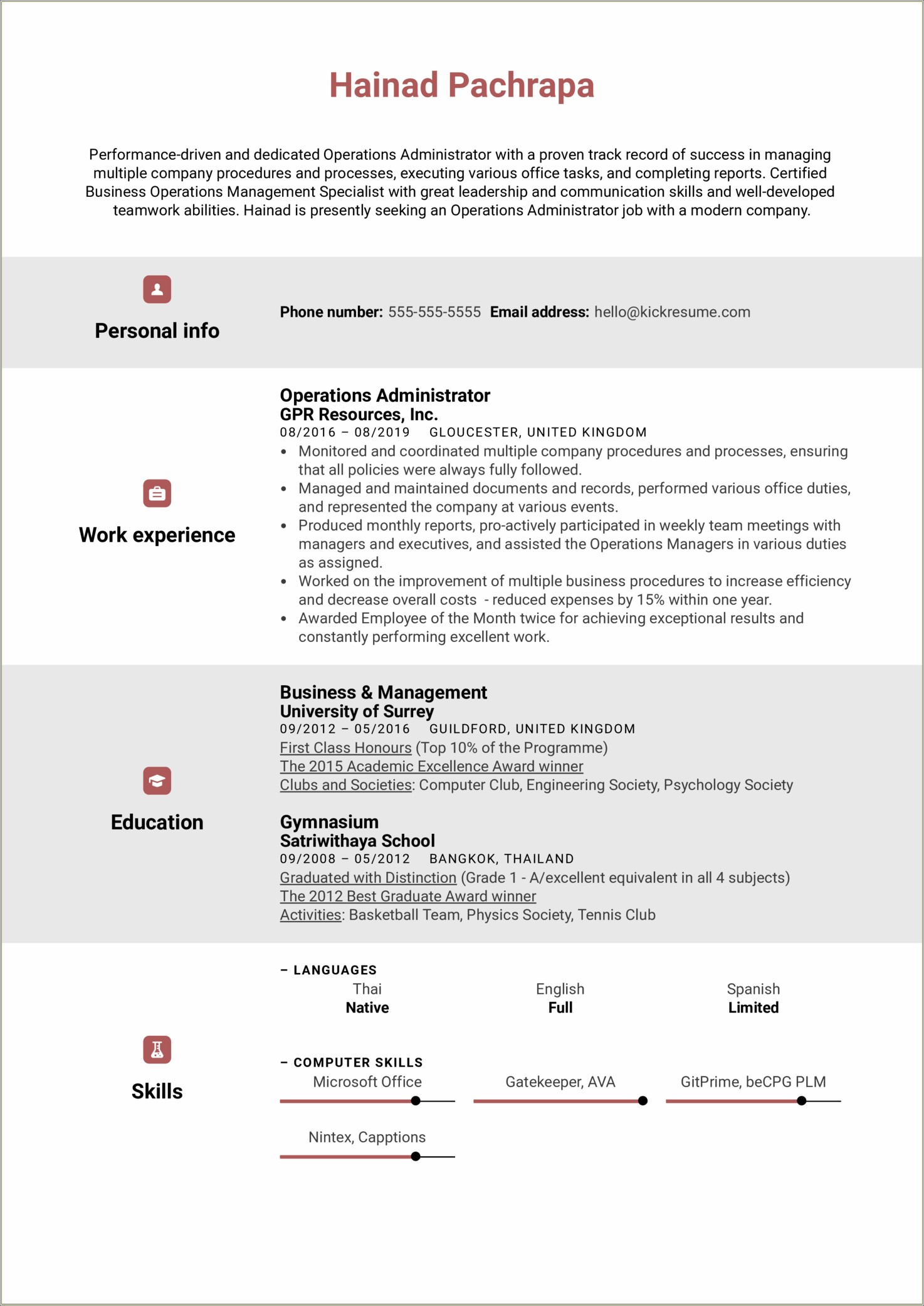 Resume Sample For Phd In Psychology Application