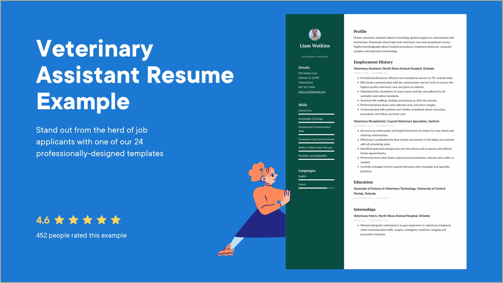 Resume Samples For Customer Service Vet