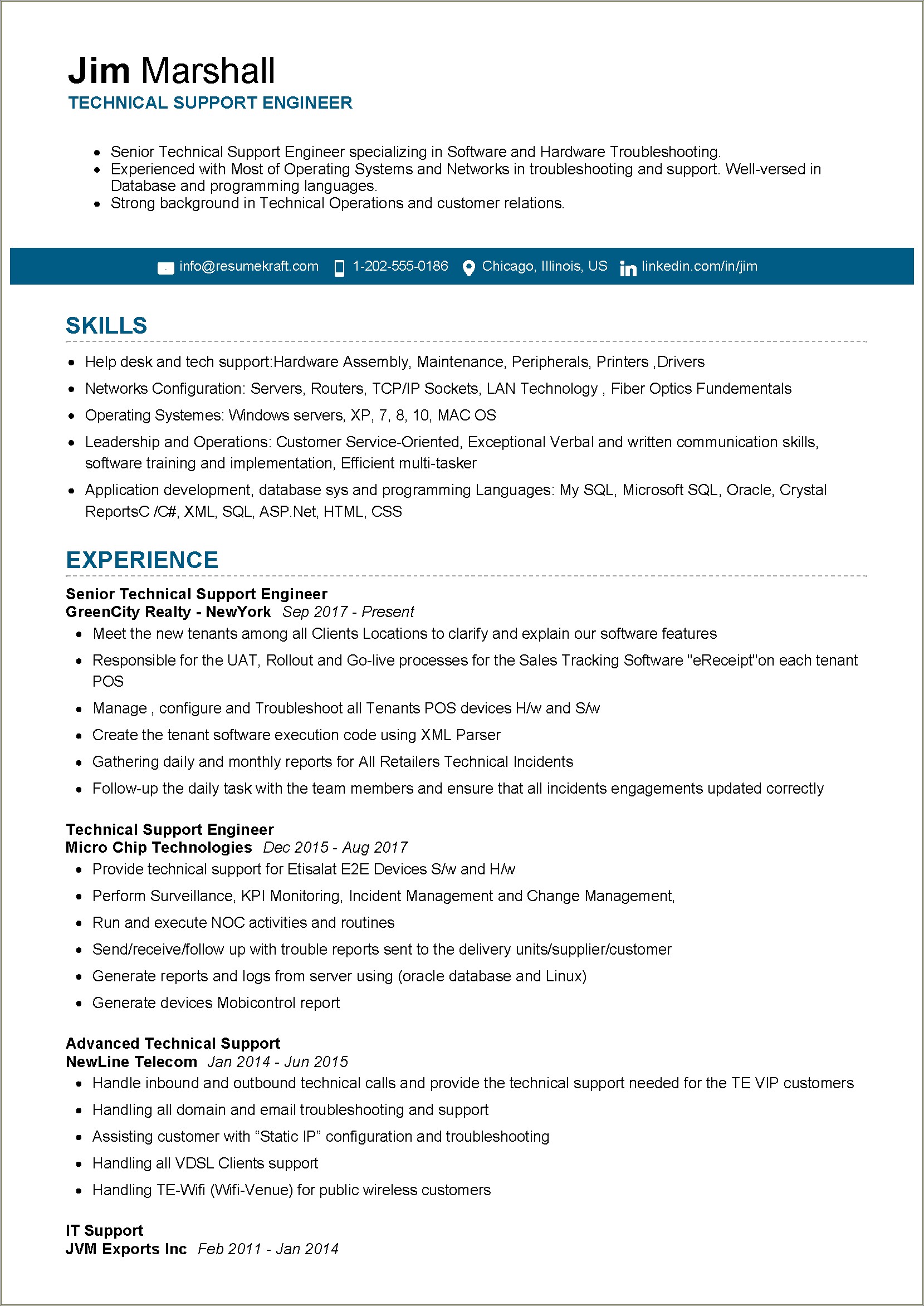 Resume Samples For Fresher Aeronautical Engineers