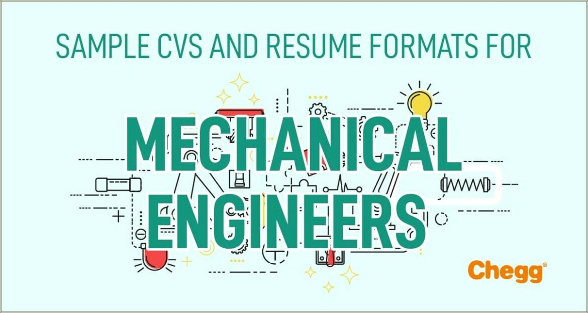 Resume Samples For Freshers Mechanical Engineers Free Download